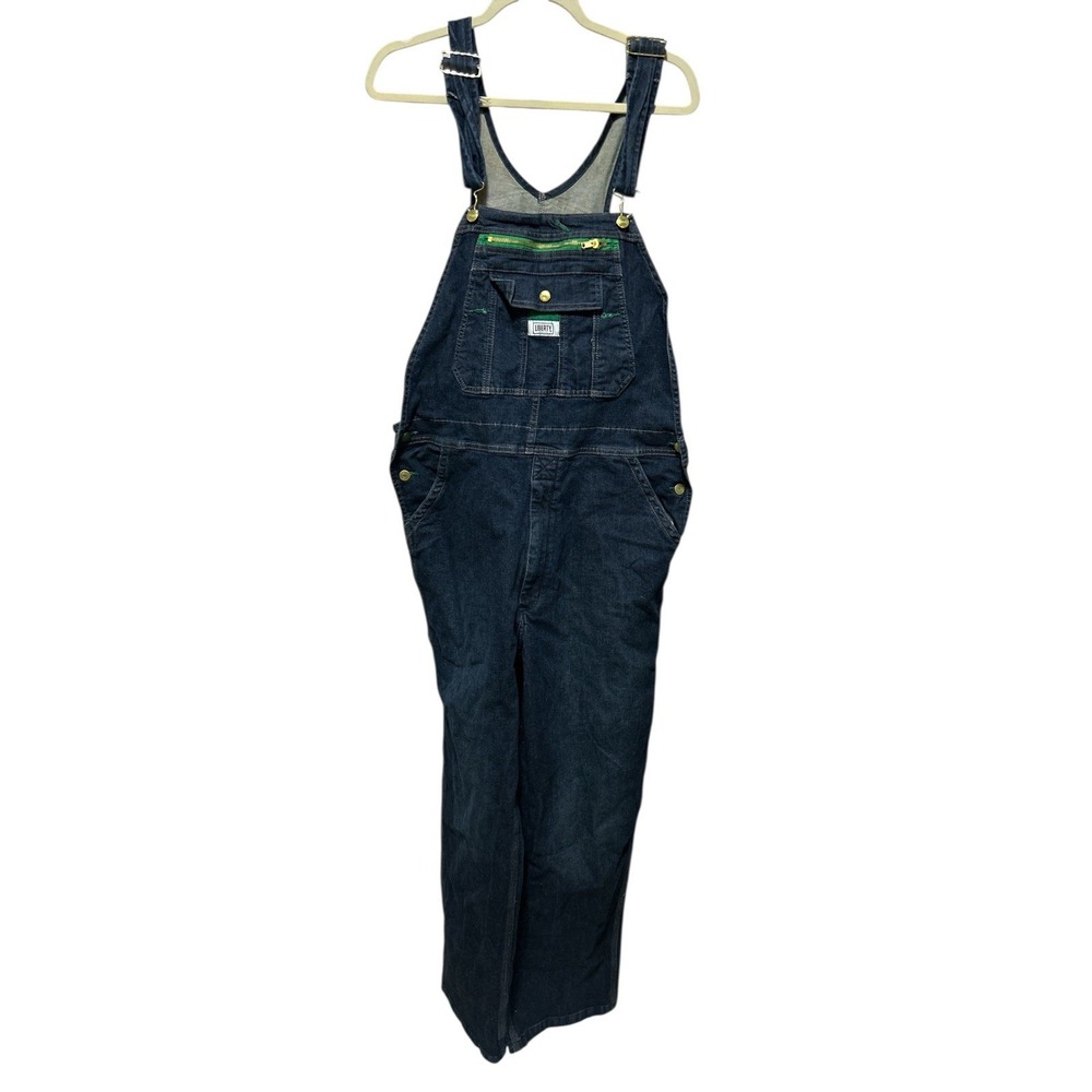 Liberty Flex Denim 17006WIT Bib Overalls Size 38x30